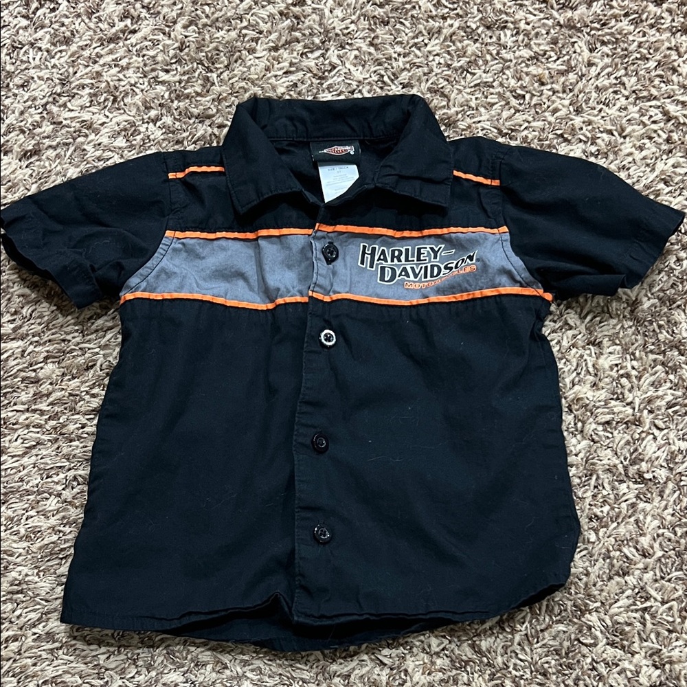 Harley Davidson button up shirt sz 2T